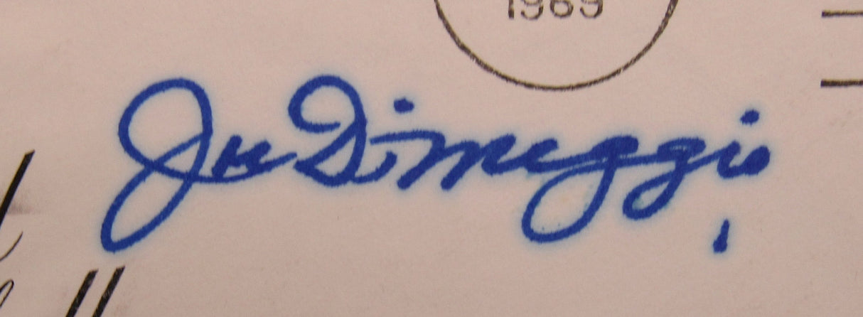 Joe DiMaggio Signed Auto Envelope JSA LOA Y71254