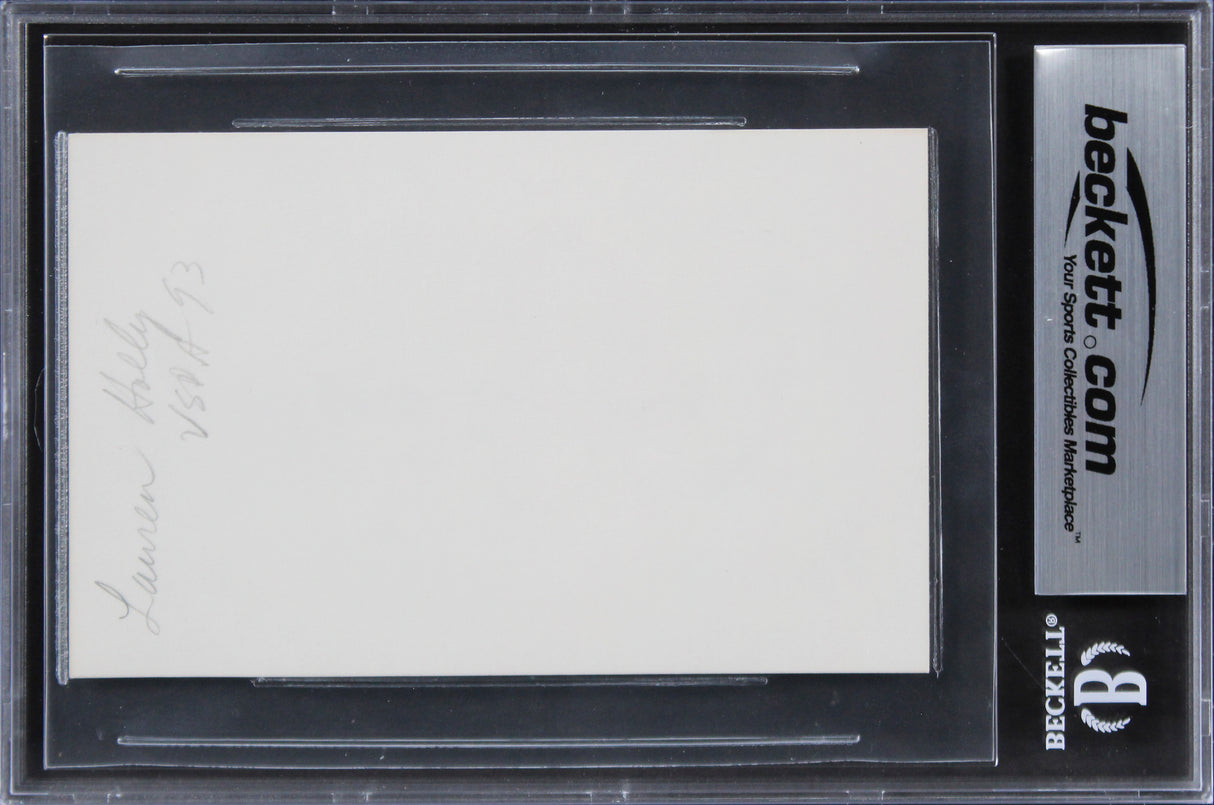 Lauren Holly Dumb and Dumber Authentic Signed 3x5 Index Card BAS Slabbed 3