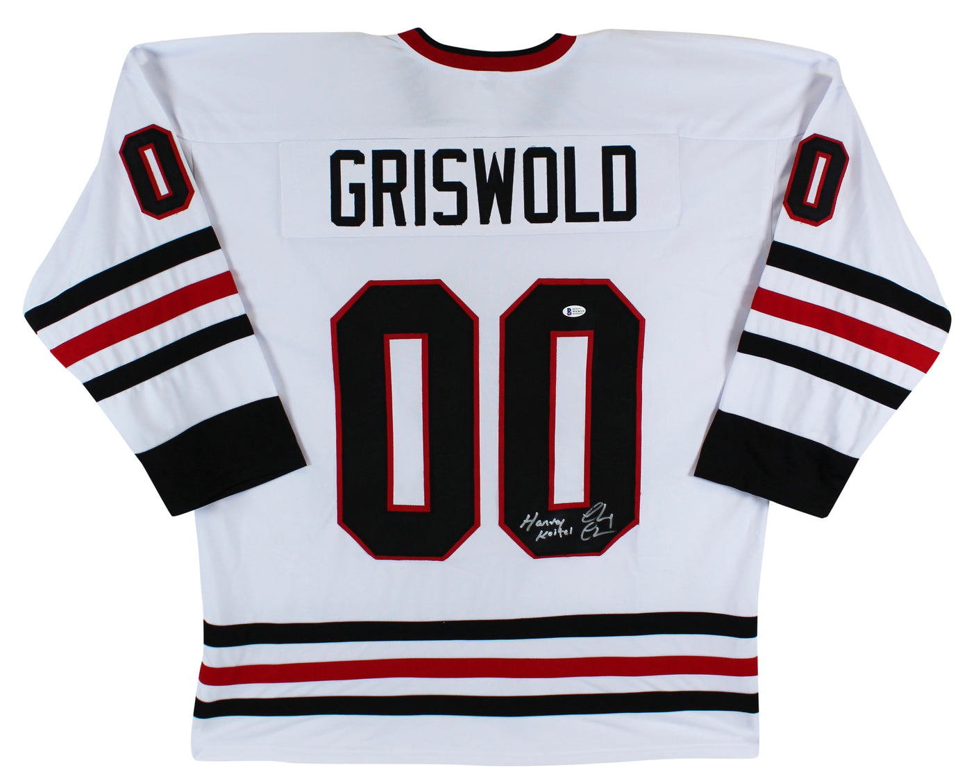 Chevy Chase Christmas Vacation "Harvey Keitel" Signed Santa Clark Jersey BAS Wit