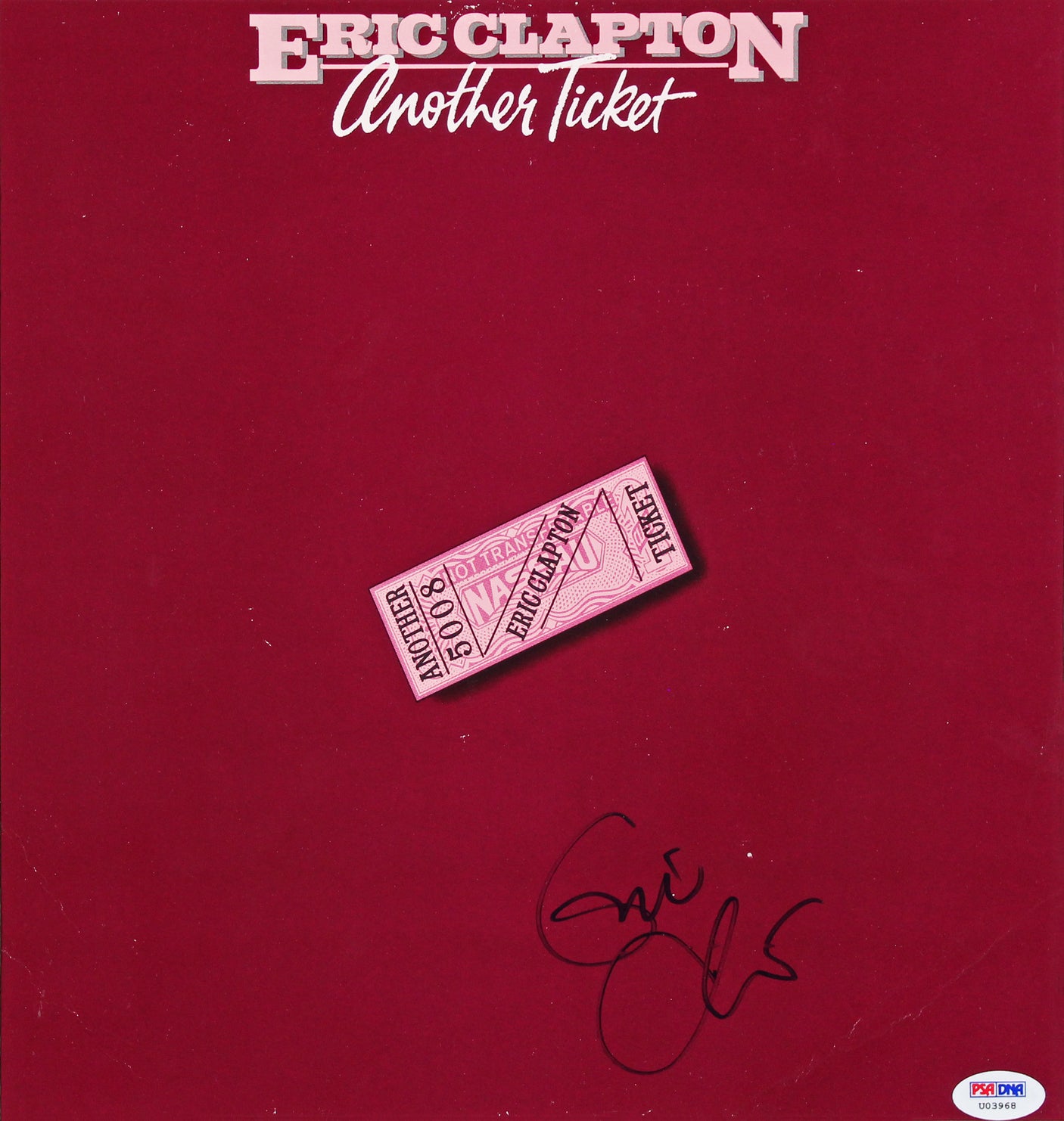 Eric Clapton Authentic Signed & Framed Another Ticket Album Cover PSA #U03968