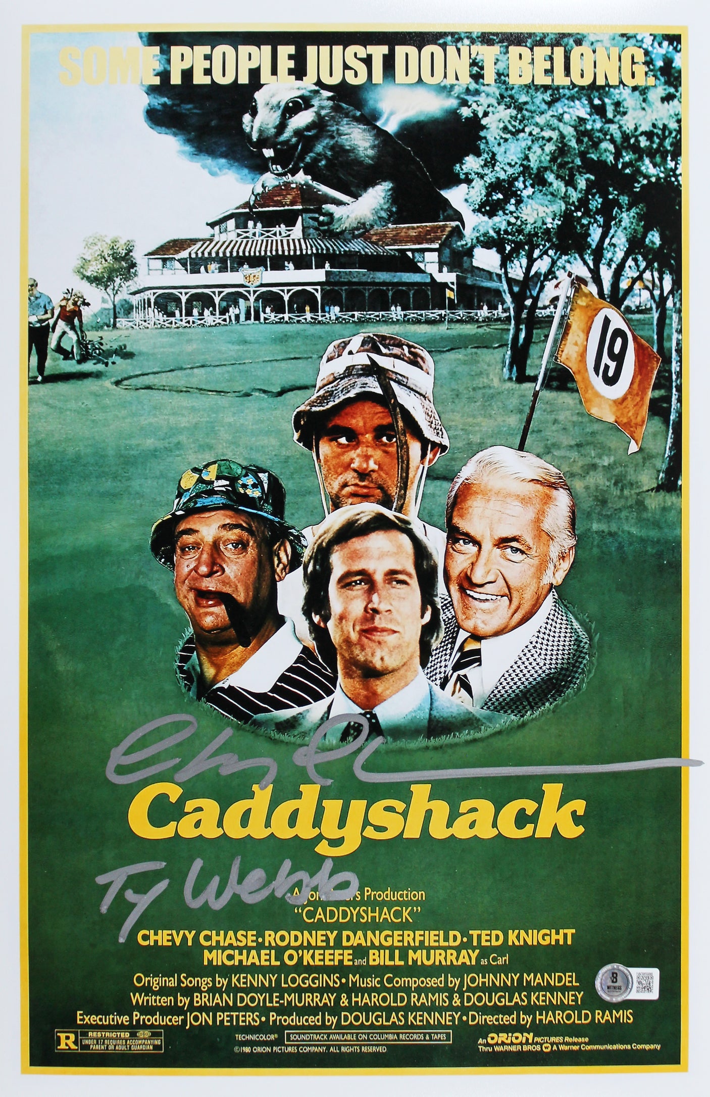 Chevy Chase Caddyshack "Ty Webb" Authentic Signed 12x18 Photo BAS #1W385986