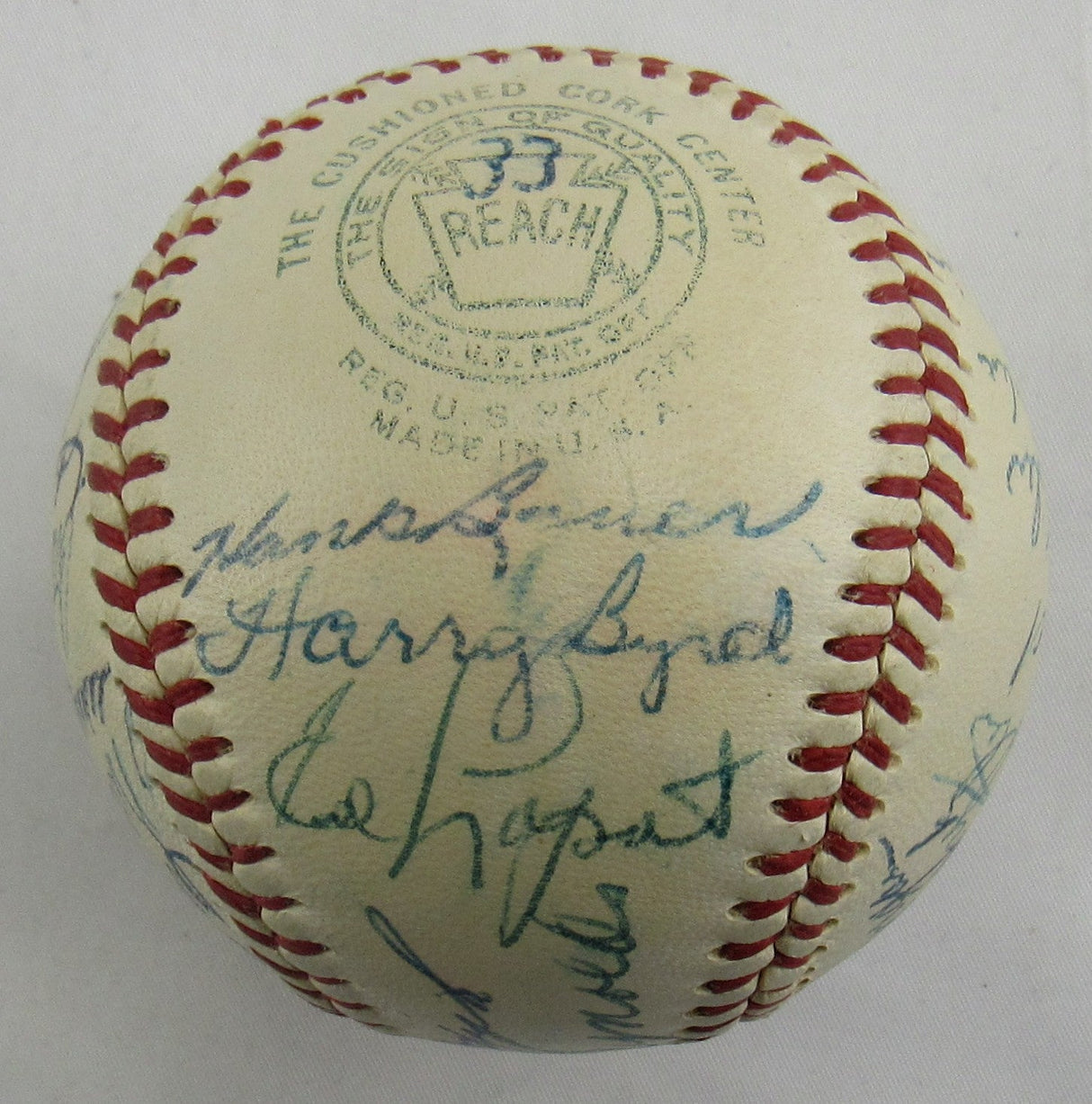 Mickey Mantle Yogi Berra Enos Slaughter +24 1954 Yankees Team Signed Auto Rawlings Baseball JSA LOA ZZ82761