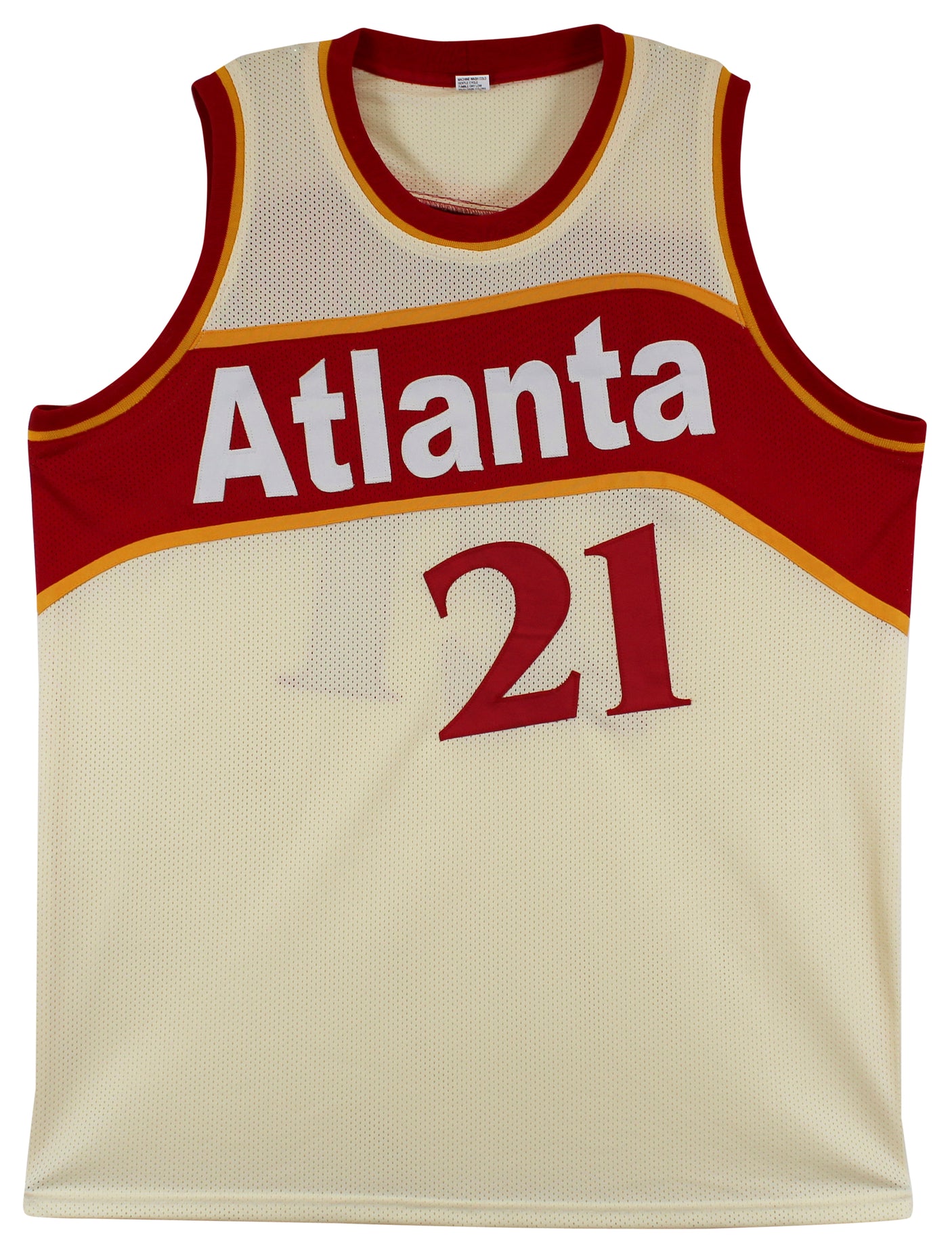 Dominique Wilkins "HOF 06" Authentic Signed Cream Pro Style Jersey BAS Witnessed