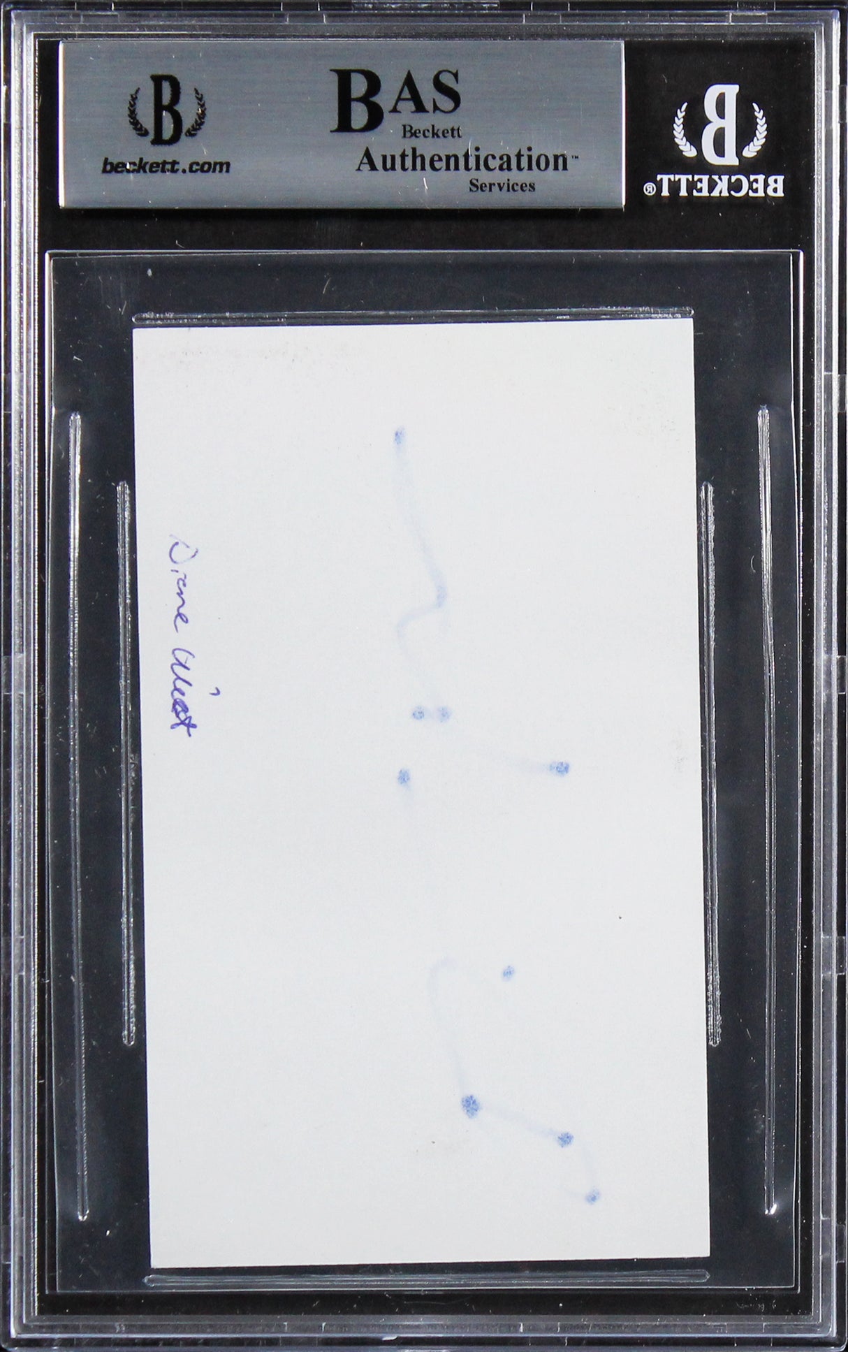 Dianne Wiest The Mayor of Kingstown Authentic Signed 3x5 Index Card BAS Slabbed