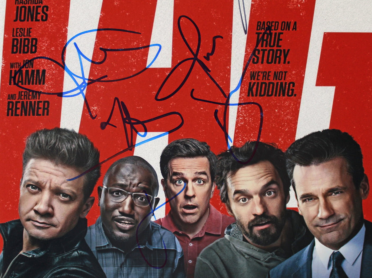 TAG (6) Renner, Helms, Hamm, Buress, Johnson & Tomsic Signed 12x18 Photo BAS