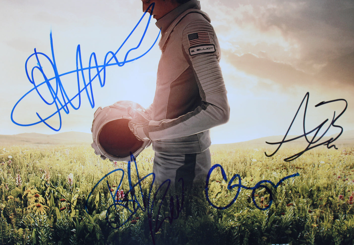 The Space Between Us (4) Butterfield, Robertson, +2 Signed 12x18 Photo BAS