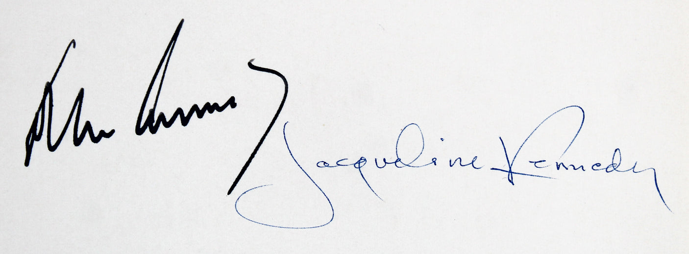 John F. Kennedy & Jaqueline Onassis Signed 1963 Unsent Christmas Card BAS LOA