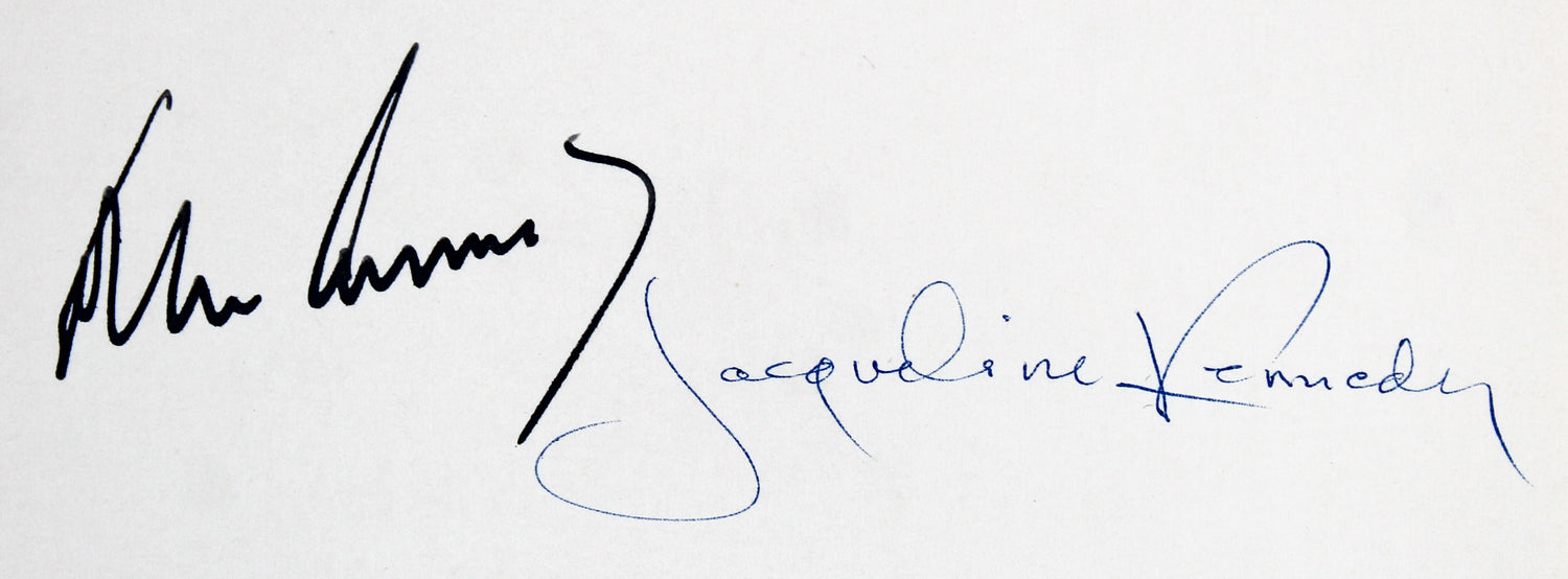 John F. Kennedy & Jaqueline Onassis Signed 1963 Unsent Christmas Card BAS LOA