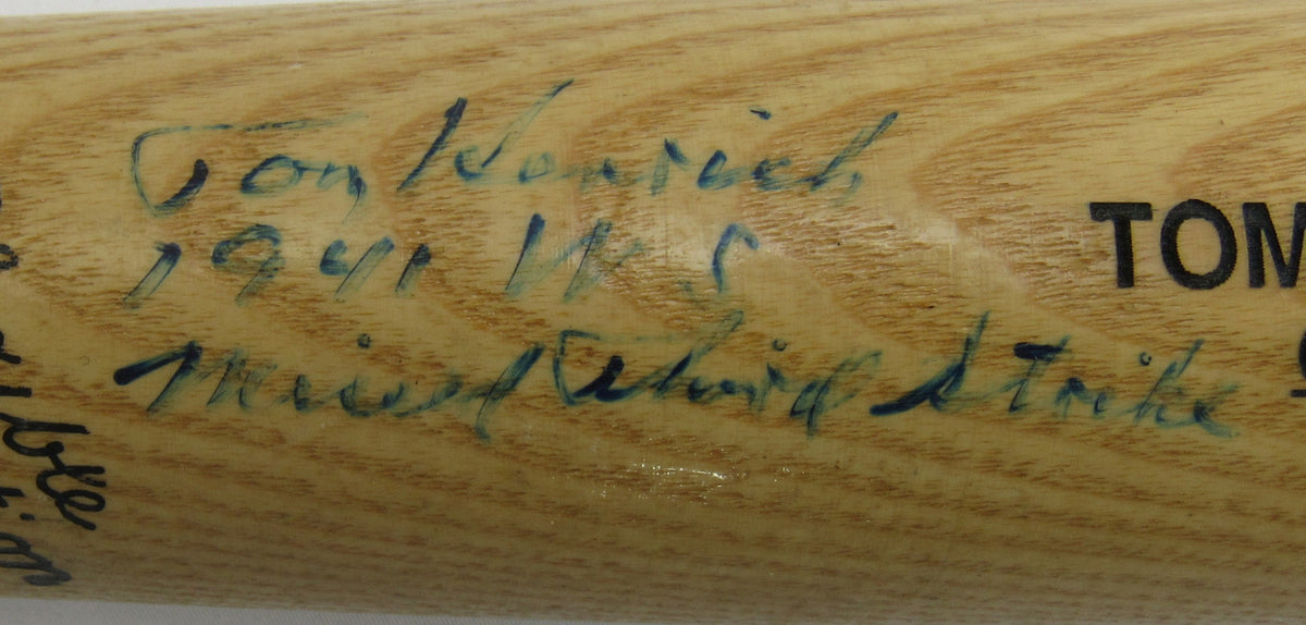 Tom Henrich Signed Rawlings Baseball Bat JSA CS78665
