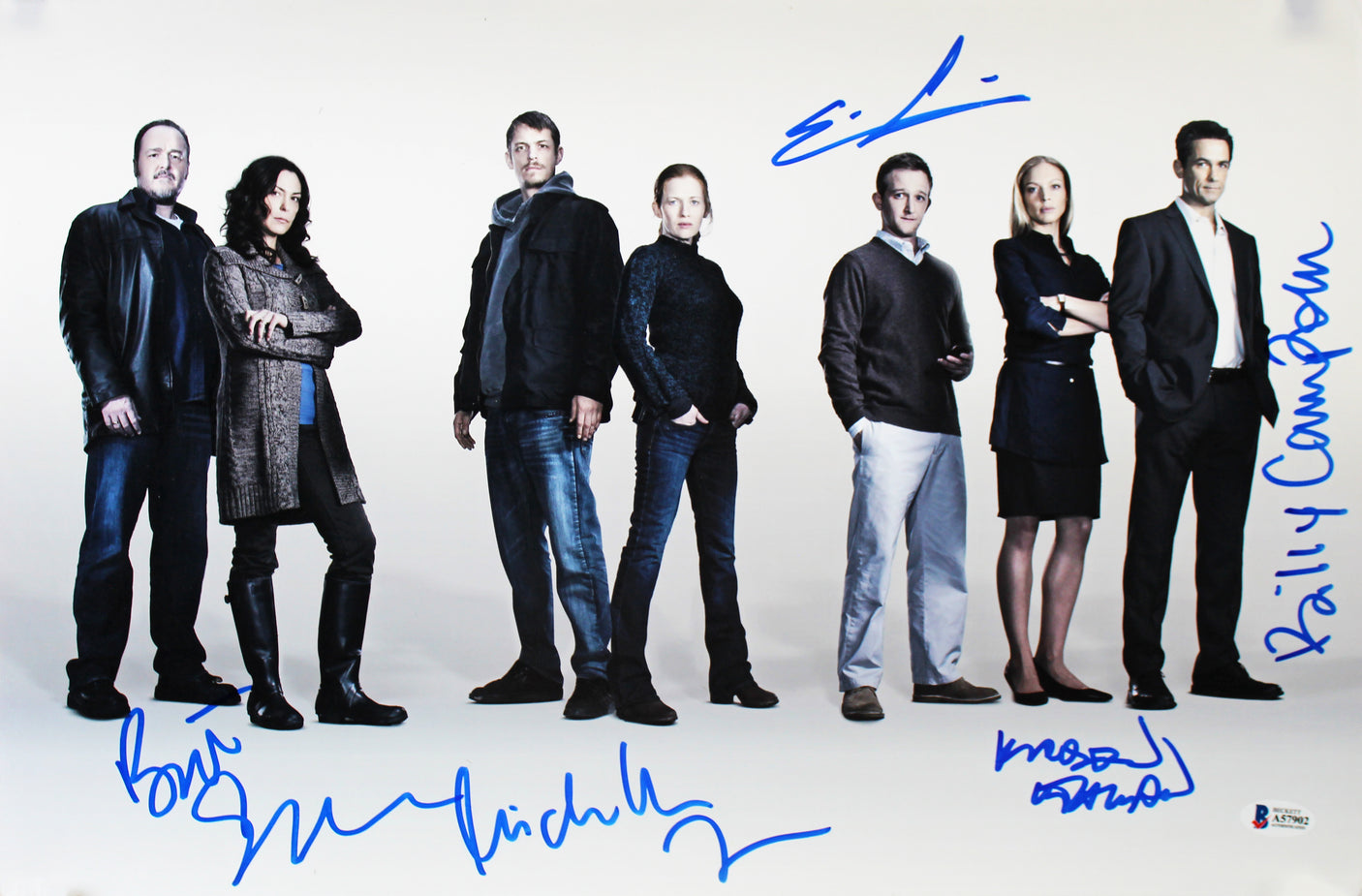 The Killing (5) Sexton, Forbes, Ladin, Lehman & Campbell Signed 12x18 Photo BAS