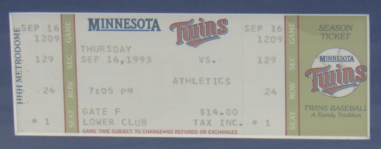 Dave Winfield Signed Canvas Photo JSA CS78707 + 3000 Hit Ticket 9/16/93
