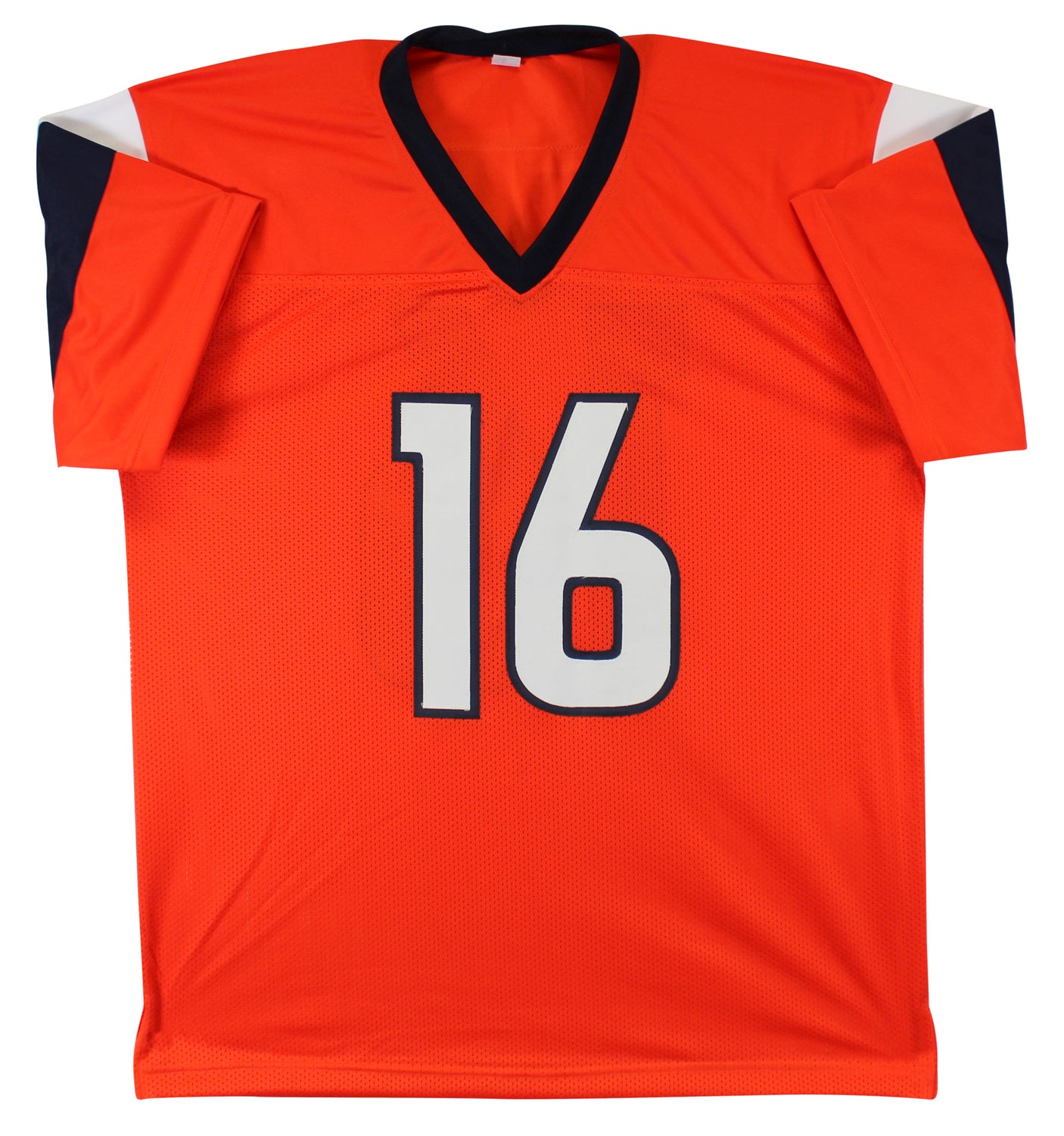 Troy Franklin Authentic Signed Orange Pro Style Jersey Autographed BAS Witnessed