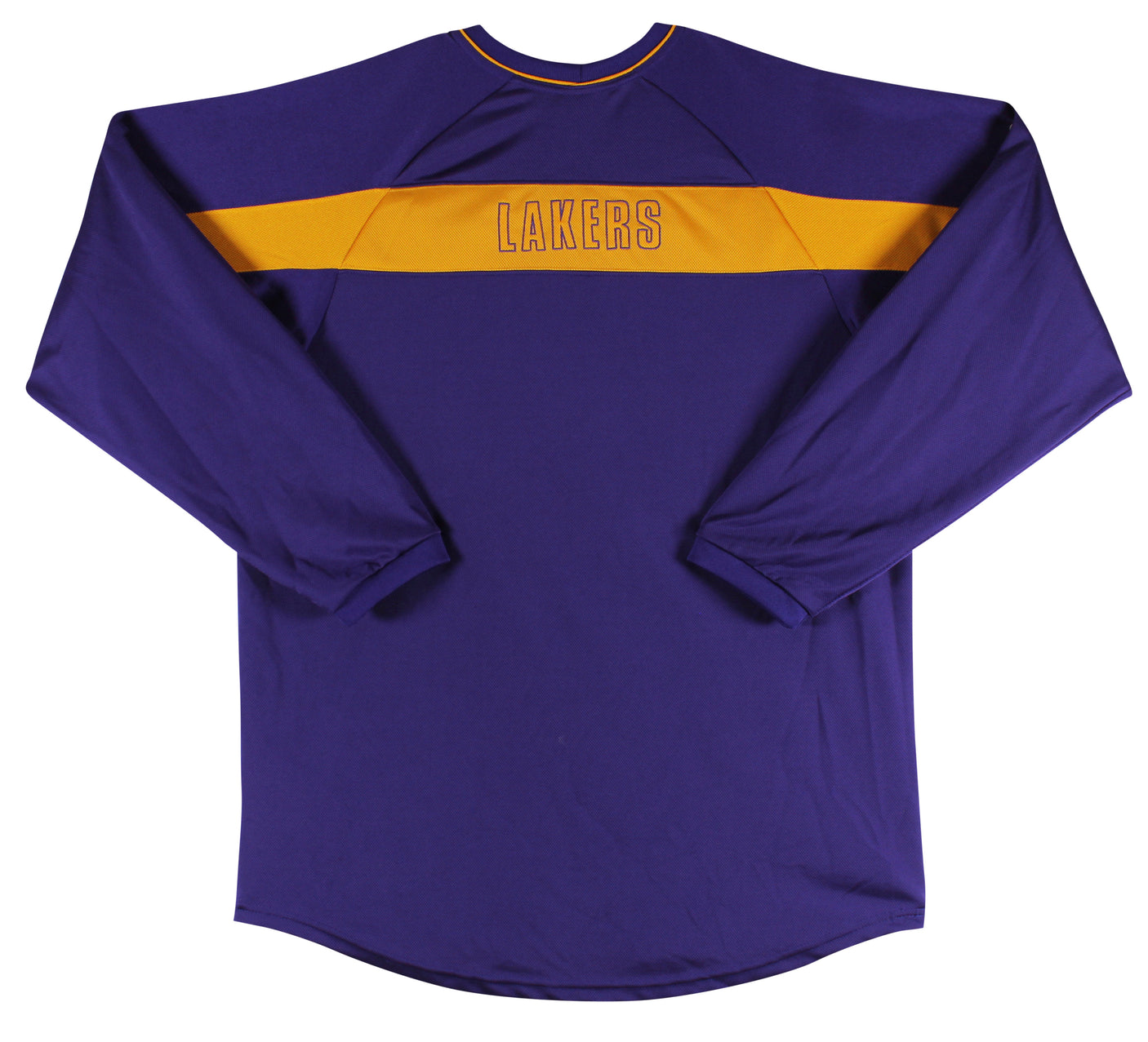 Lakers Magic Johnson Authentic Signed Purple Nike Warmup Shirt BAS Wit #W205616