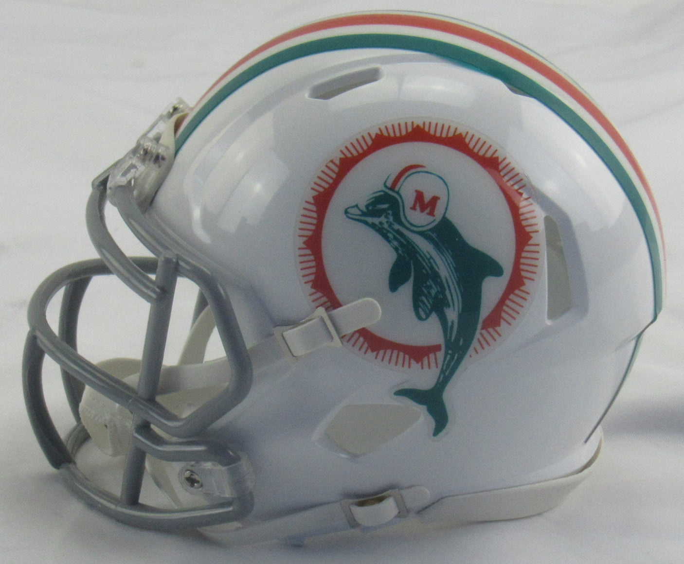 Larry Csonka Signed Auto Replica Dolphins Mini Helmet PSA/DNA