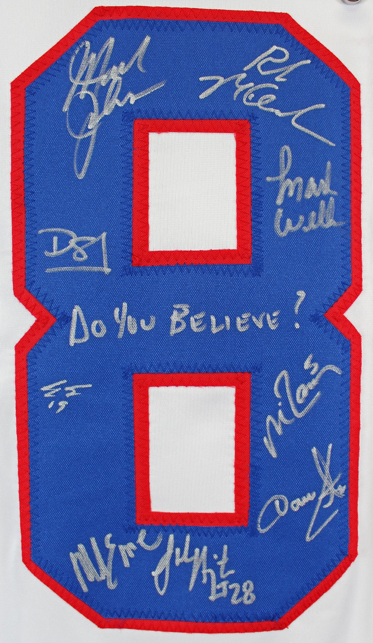1980 USA Hockey 19 Autos Craig, Eruzione, Broten Signed White Jersey BAS Wit