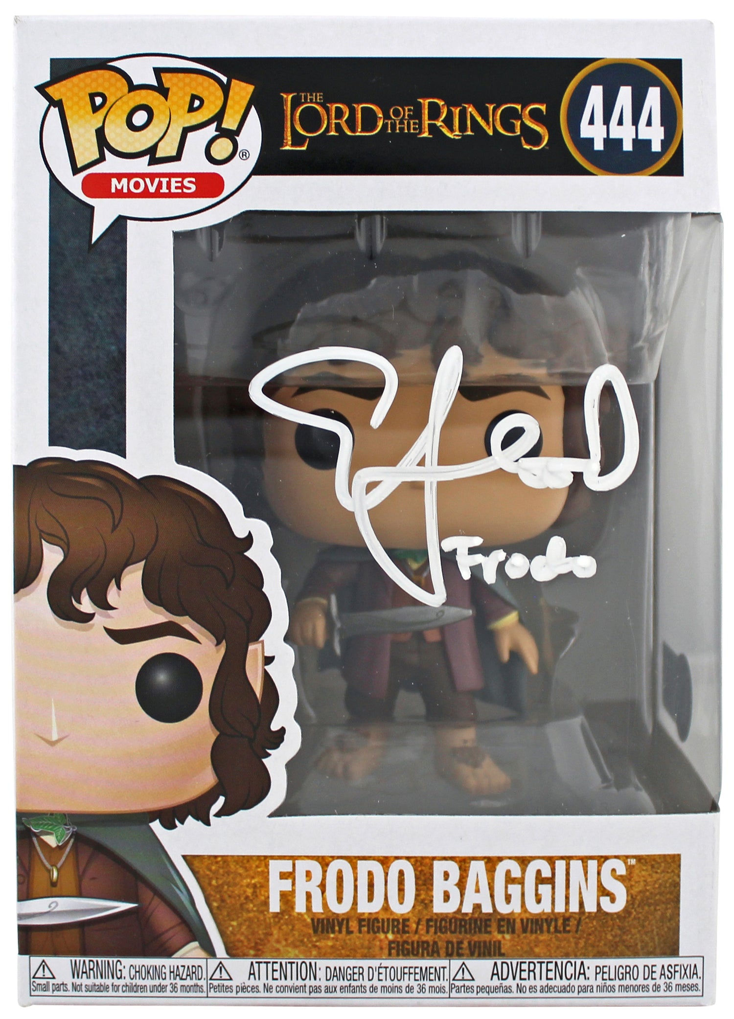 Elijah Wood Lord of the Rings "Frodo" Signed Funko Pop Vinyl Figure BAS Witness