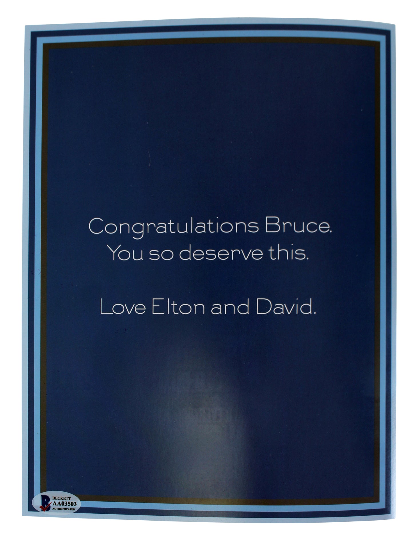 Bruce Springsteen Signed 2013 MusiCares Person Of The Year Tribute BAS #AA03503