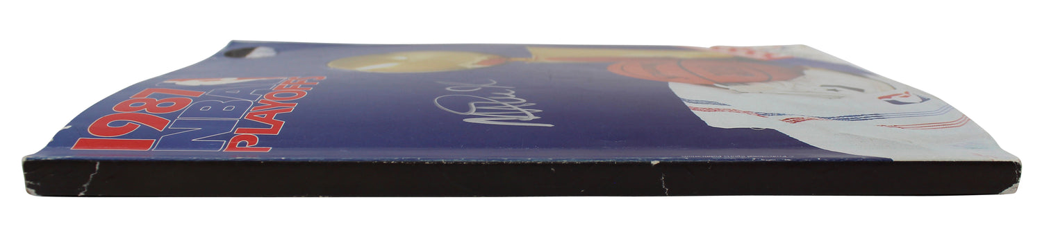 Lakers Magic Johnson Signed 1987 NBA Playoffs Program BAS Witnessed #WY56243