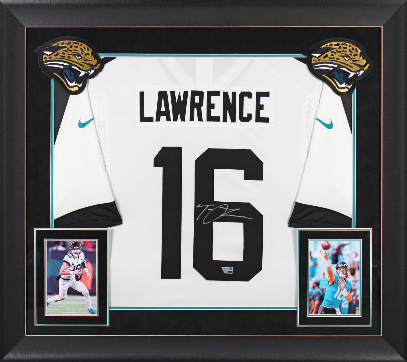 Jaguars Trevor Lawrence Signed White Nike Limited Framed Jersey Fanatics