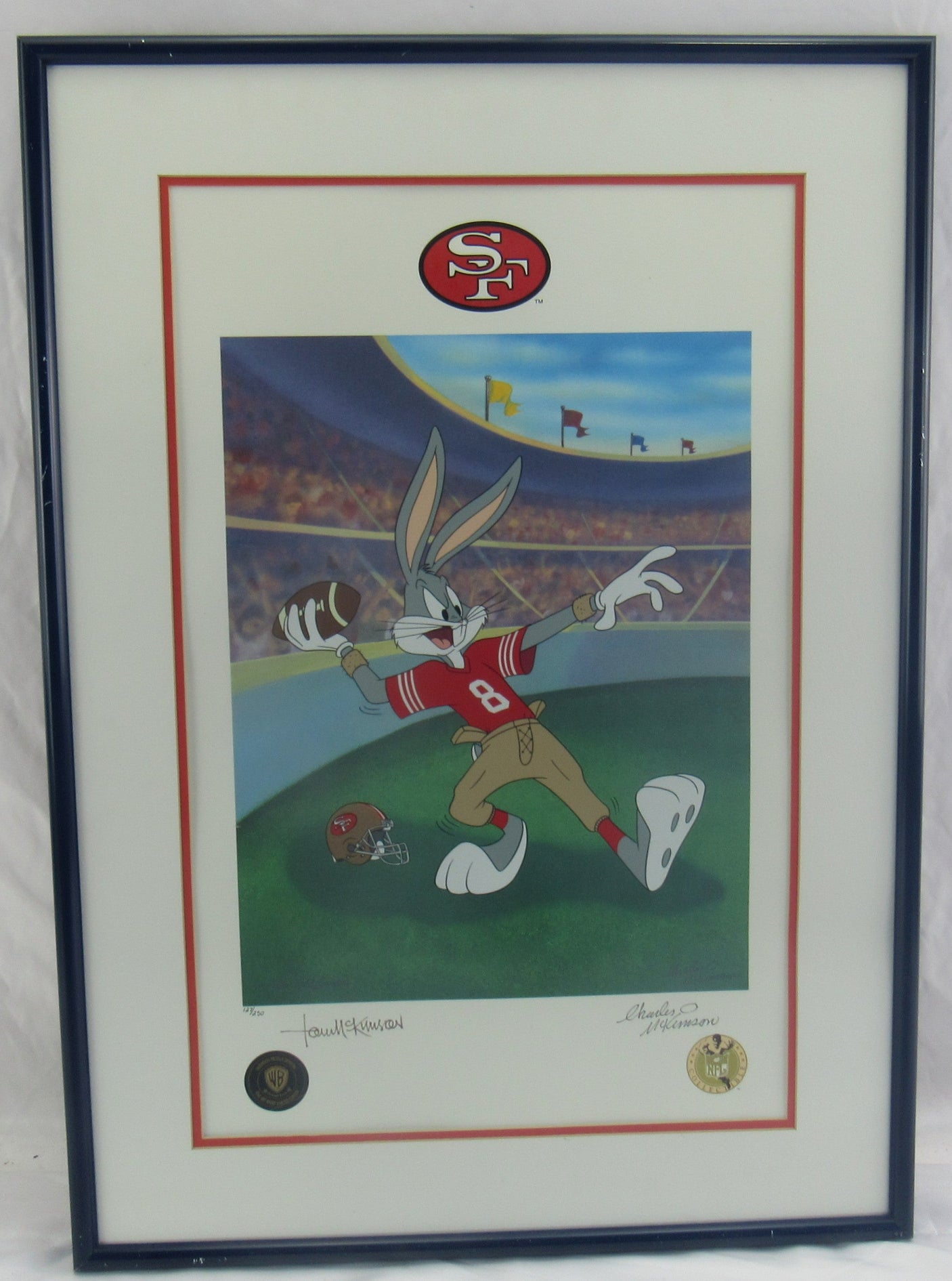 Bugs Bunny San Francisco 49ers Framed Poster Print - Charles McKimson
