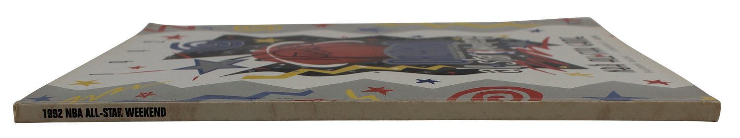 Lakers Magic Johnson Signed 1992 NBA All-Star Game Program BAS Witness #WY56241