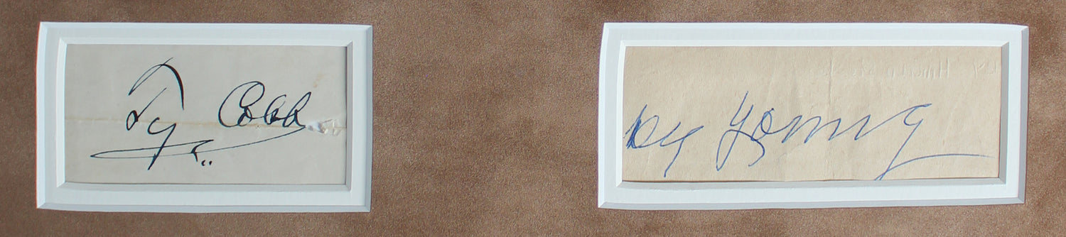 1st MLB HOF Class (13) Ruth, Gehrig, Johnson, Cobb +9 Signed Framed Display BAS