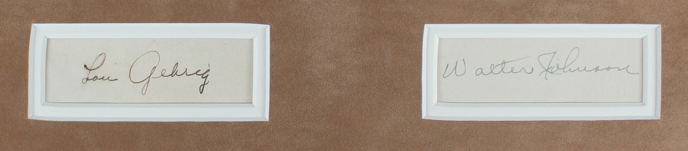 1st MLB HOF Class (13) Ruth, Gehrig, Johnson, Cobb +9 Signed Framed Display BAS