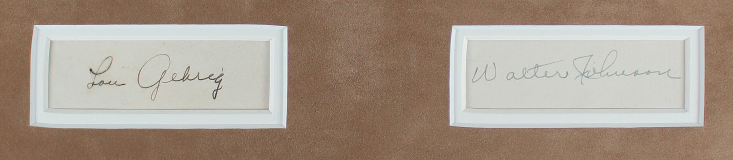 1st MLB HOF Class (13) Ruth, Gehrig, Johnson, Cobb +9 Signed Framed Display BAS