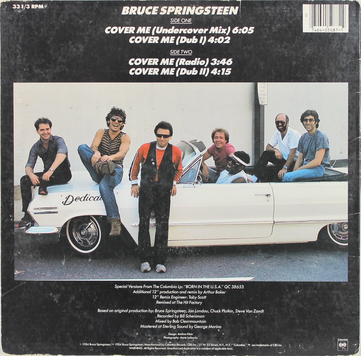 Bruce Springsteen Authentic Signed Cover Me Album Cover Autographed BAS #A11506