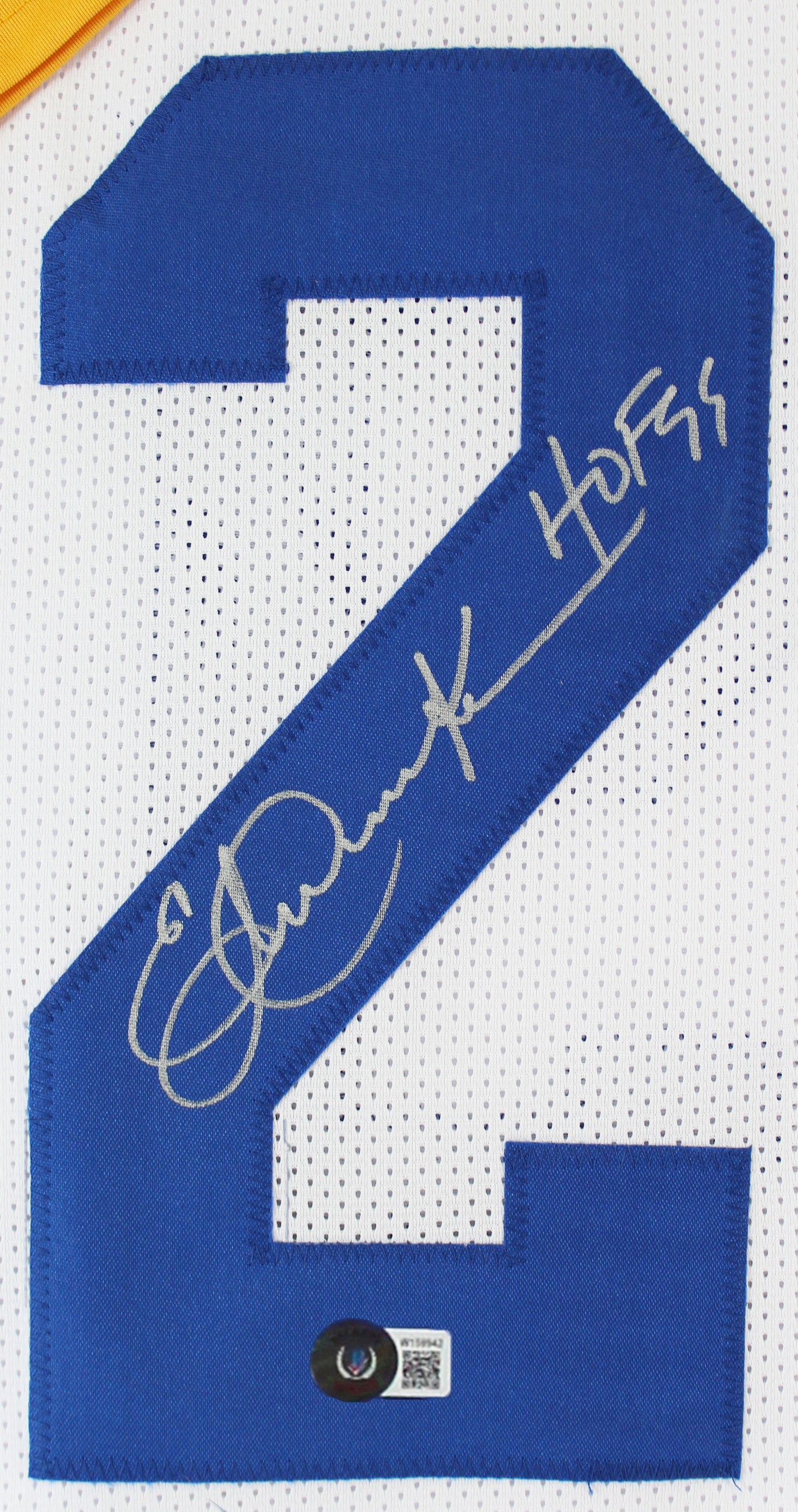 Eric Dickerson "HOF 99" Authentic Signed White Pro Style Jersey BAS Witnessed