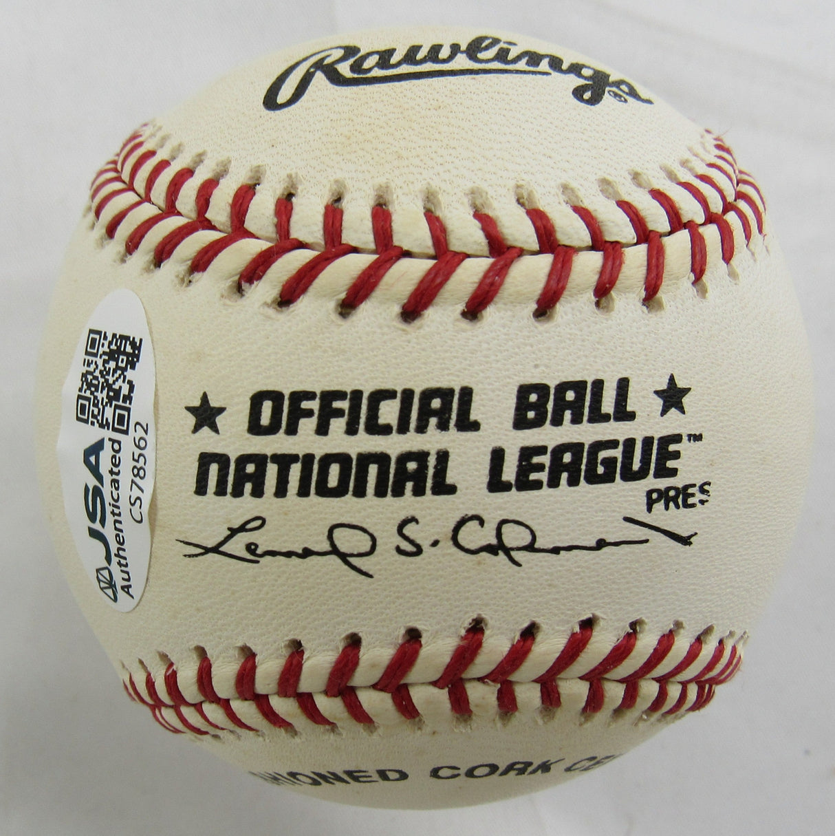 Warren Spahn Signed Rawlings Baseball JSA CS78562