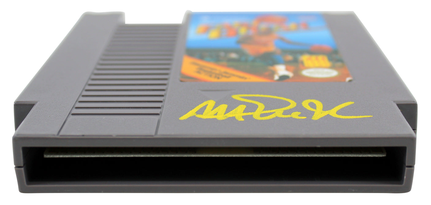 Magic Johnson Signed Nintendo Fast Break Video Game Cartridge BAS Witnessed