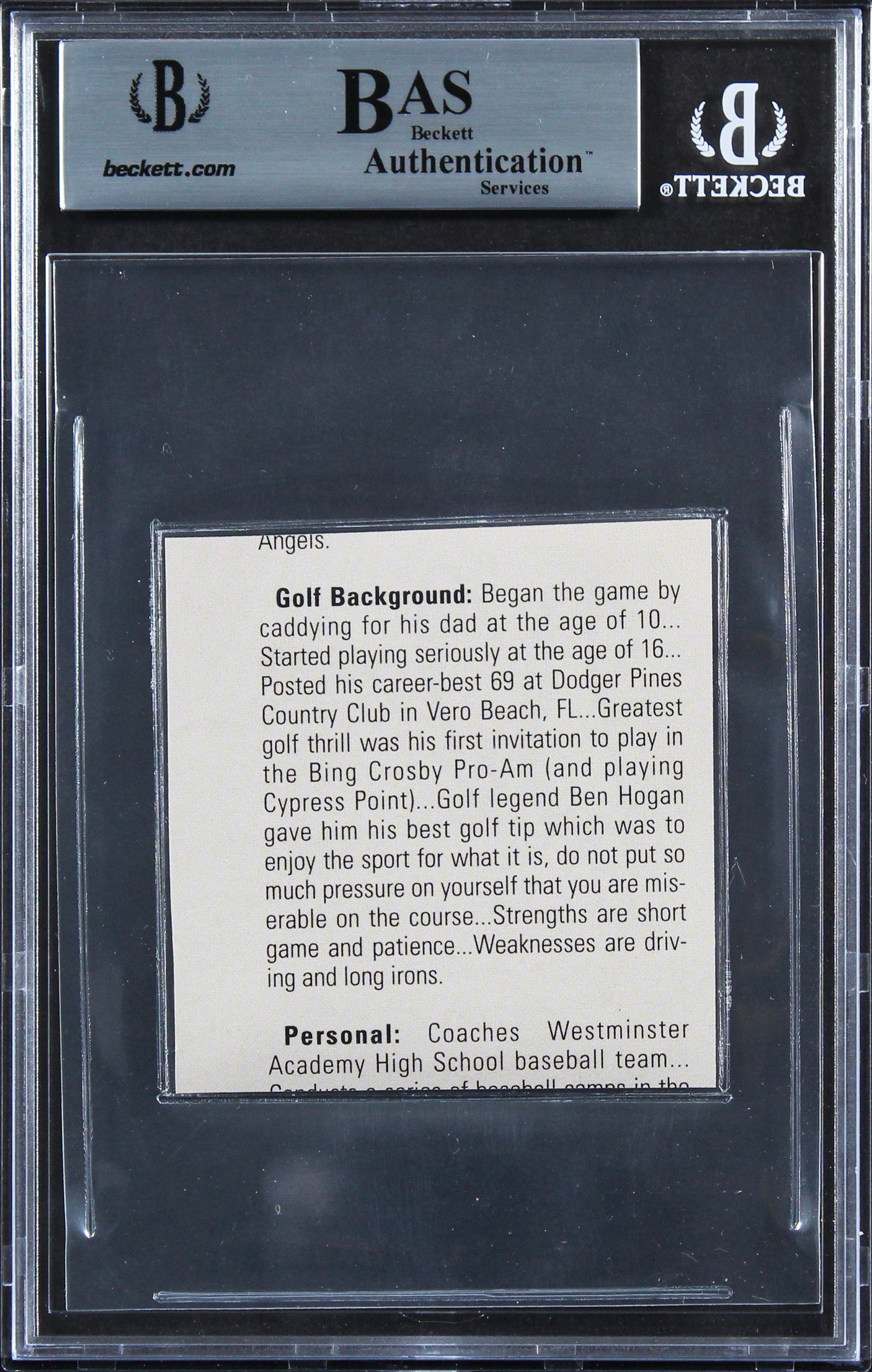 Pistons Bill Laimbeer Authentic Signed 2.75x2.75 Cut Signature BAS Slabbed