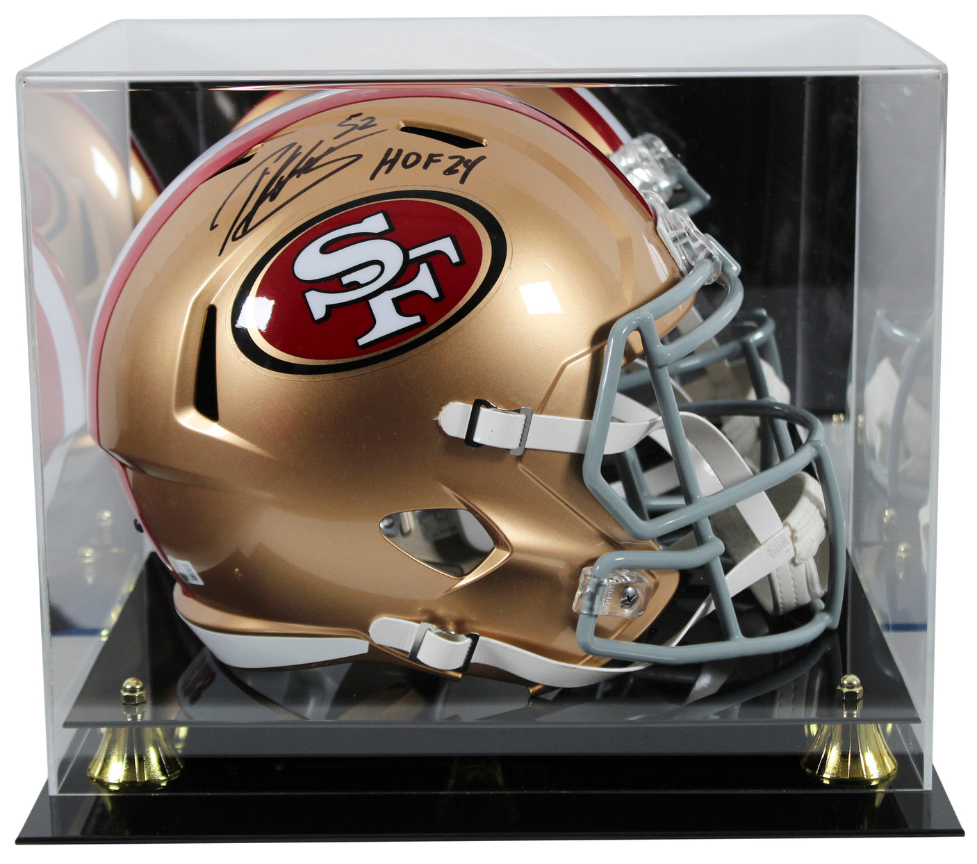 49ers Patrick Willis "HOF 24" Signed F/S Speed Rep Helmet W/ Case BAS Witnessed