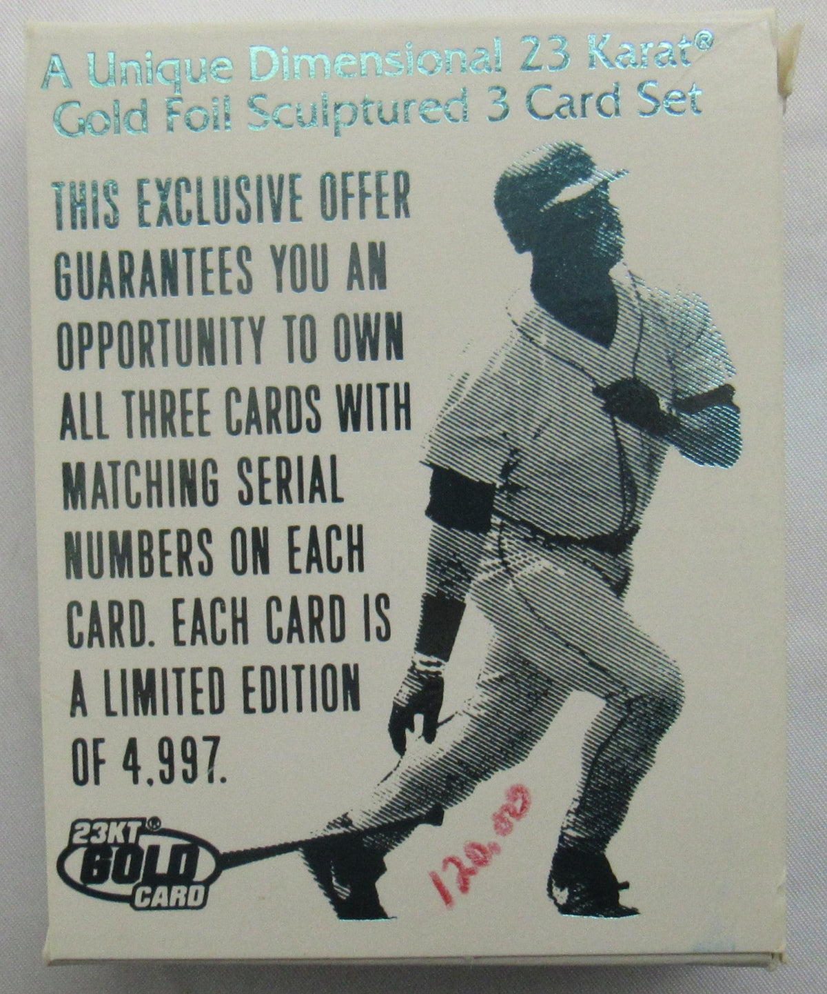 1997 Bleachers Ken Griffey Jr Chasing 62 Home Runs 23 kt Gold Card Set of 3