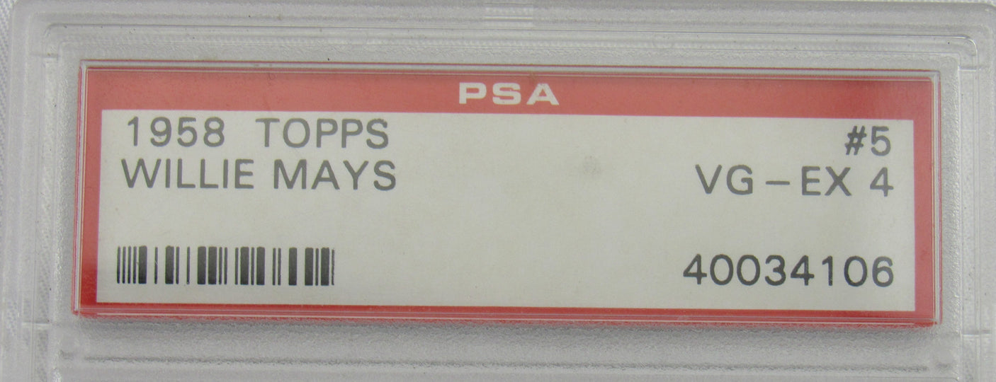 1958 Topps Willie Mays PSA Encapsulated Baseball Card