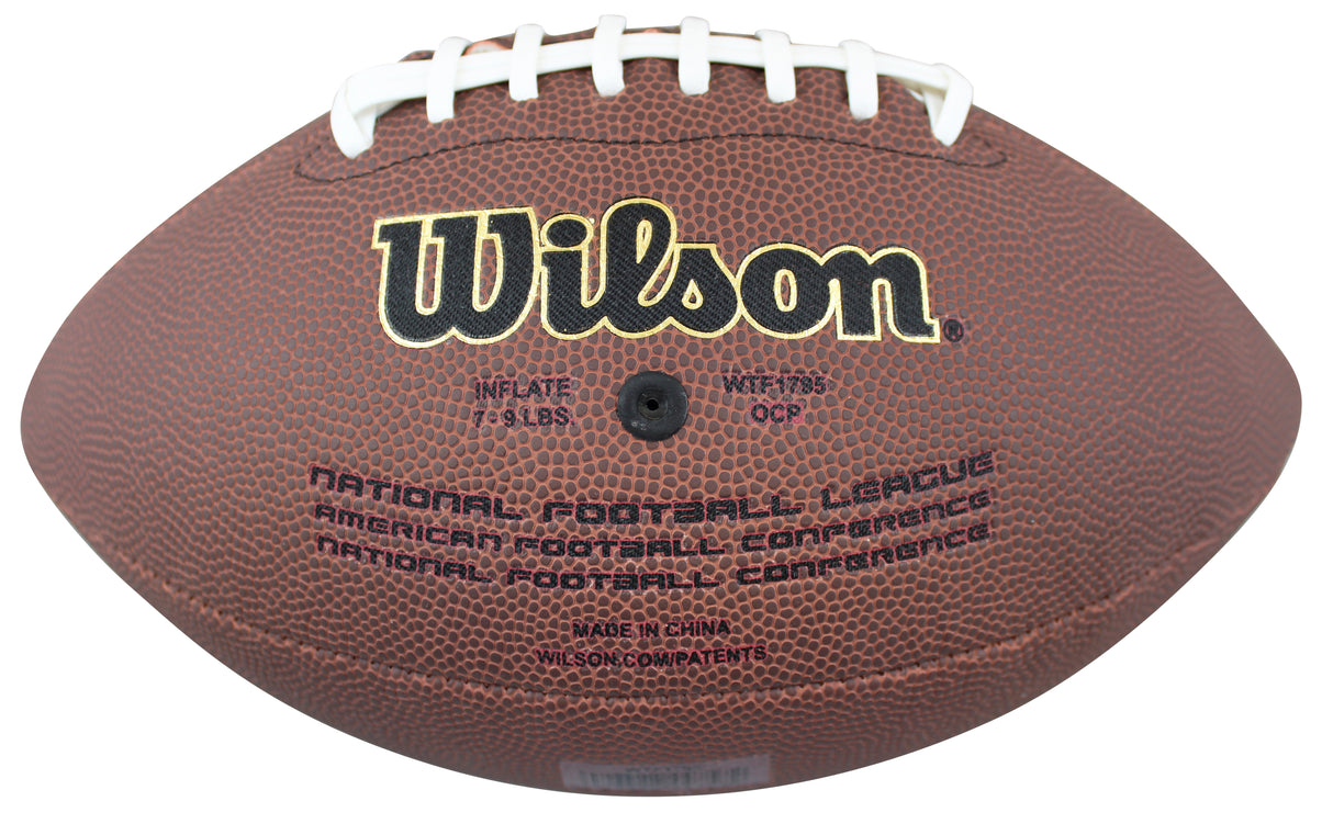 Panthers Miles Sanders Authentic Signed Wilson Super Grip Nfl Football BAS Witness
