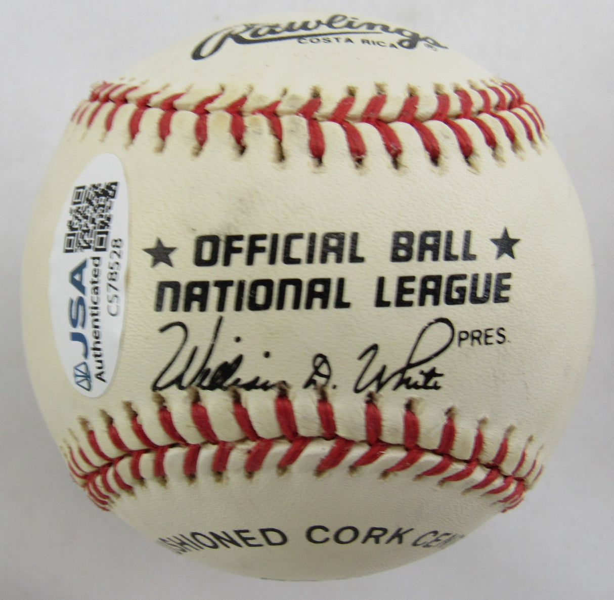 Eddie Mathews Signed Rawlings Baseball w/ HOF Insc JSA CS78528