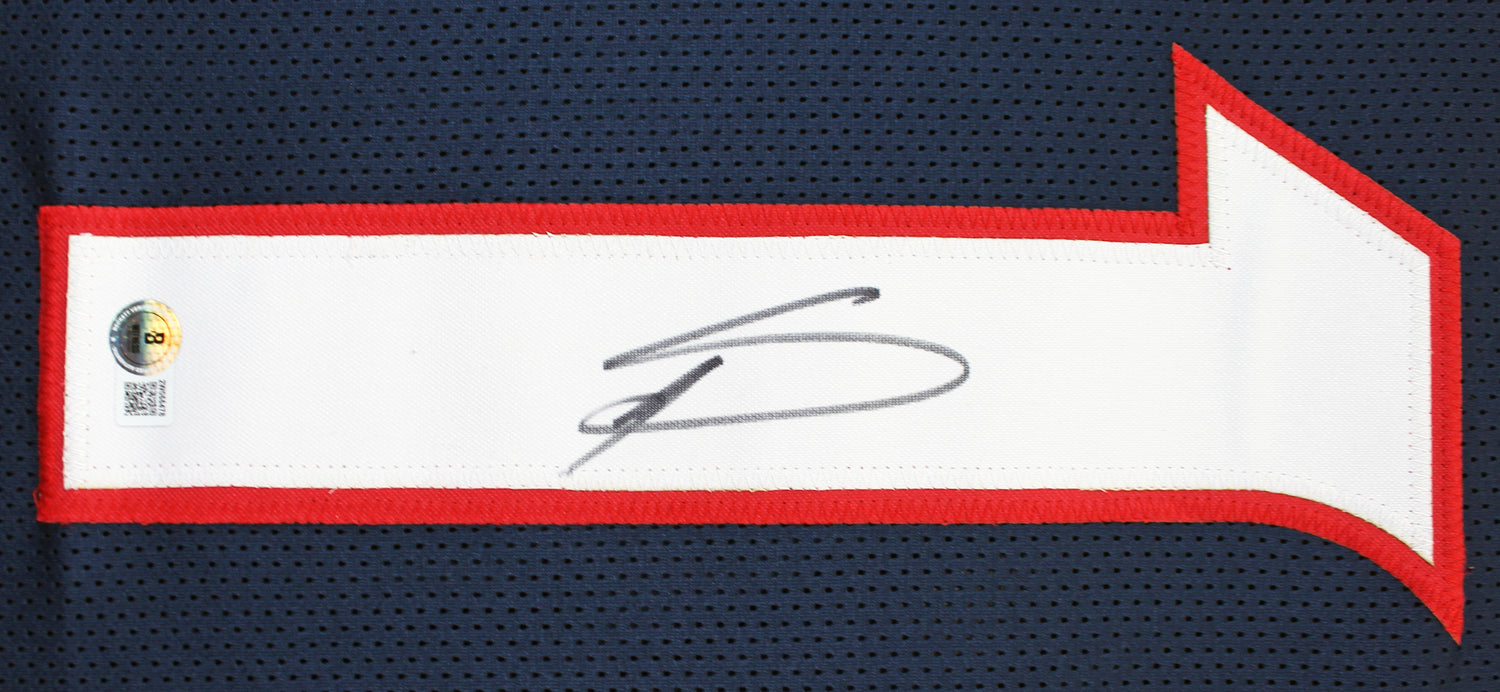 Stefon Diggs Authentic Signed Navy Pro Style Jersey Autographed BAS Witnessed