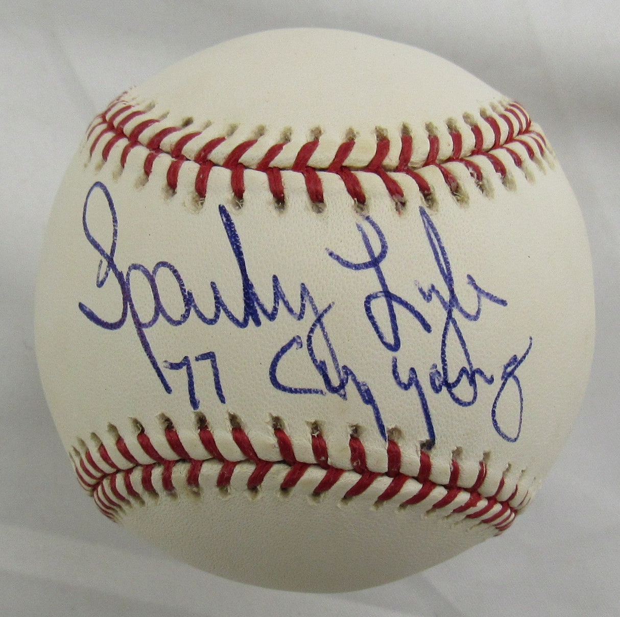 Sparky Lyle Signed Auto Rawlings Baseball JSA CM07284 w77 Cy Young Inscription