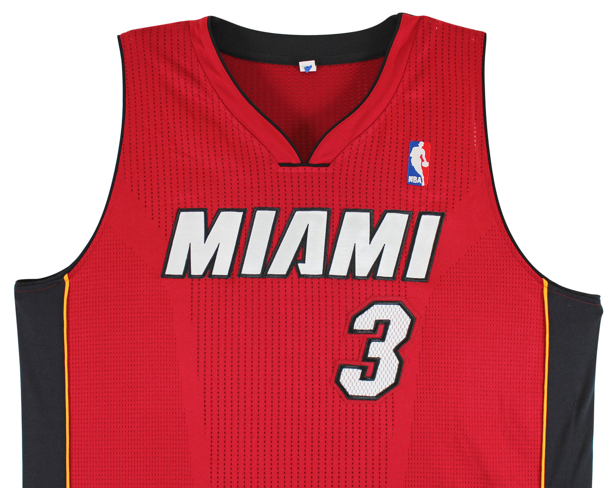 Heat Dwyane Wade 2012 China Preseason Tour Game Worn Red Adidas Jersey NBA LOA