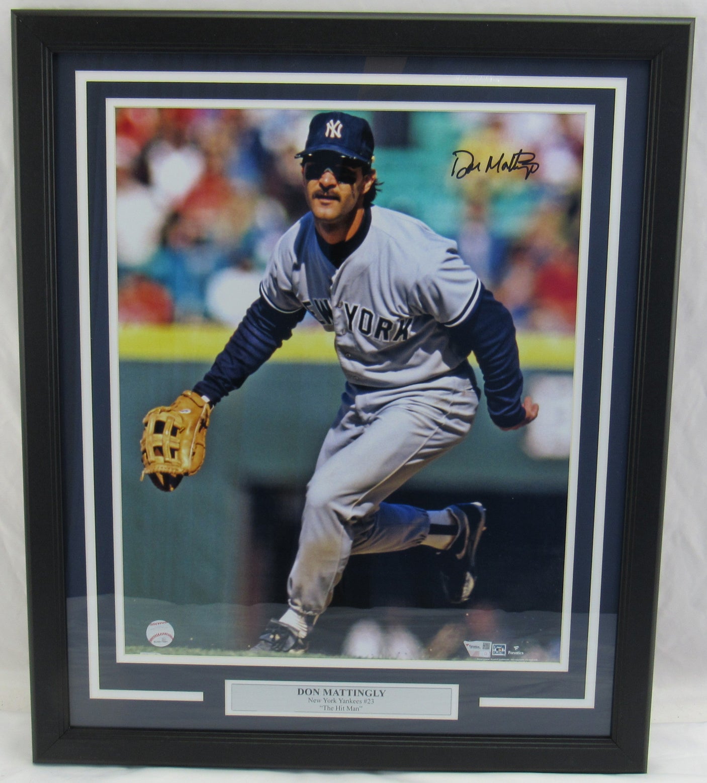 Don Mattingly Signed Framed 16x20 Photo Fanatics COA I