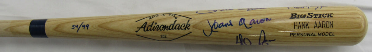 Hank Aaron Pete Rose Nolan Ryan Cal Ripken Jr Signed Rawlings Baseball Bat JSA BA09034