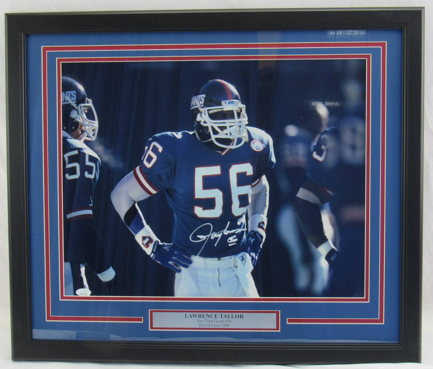 Lawrence Taylor Signed Framed 16x20 Photo JSA COA II