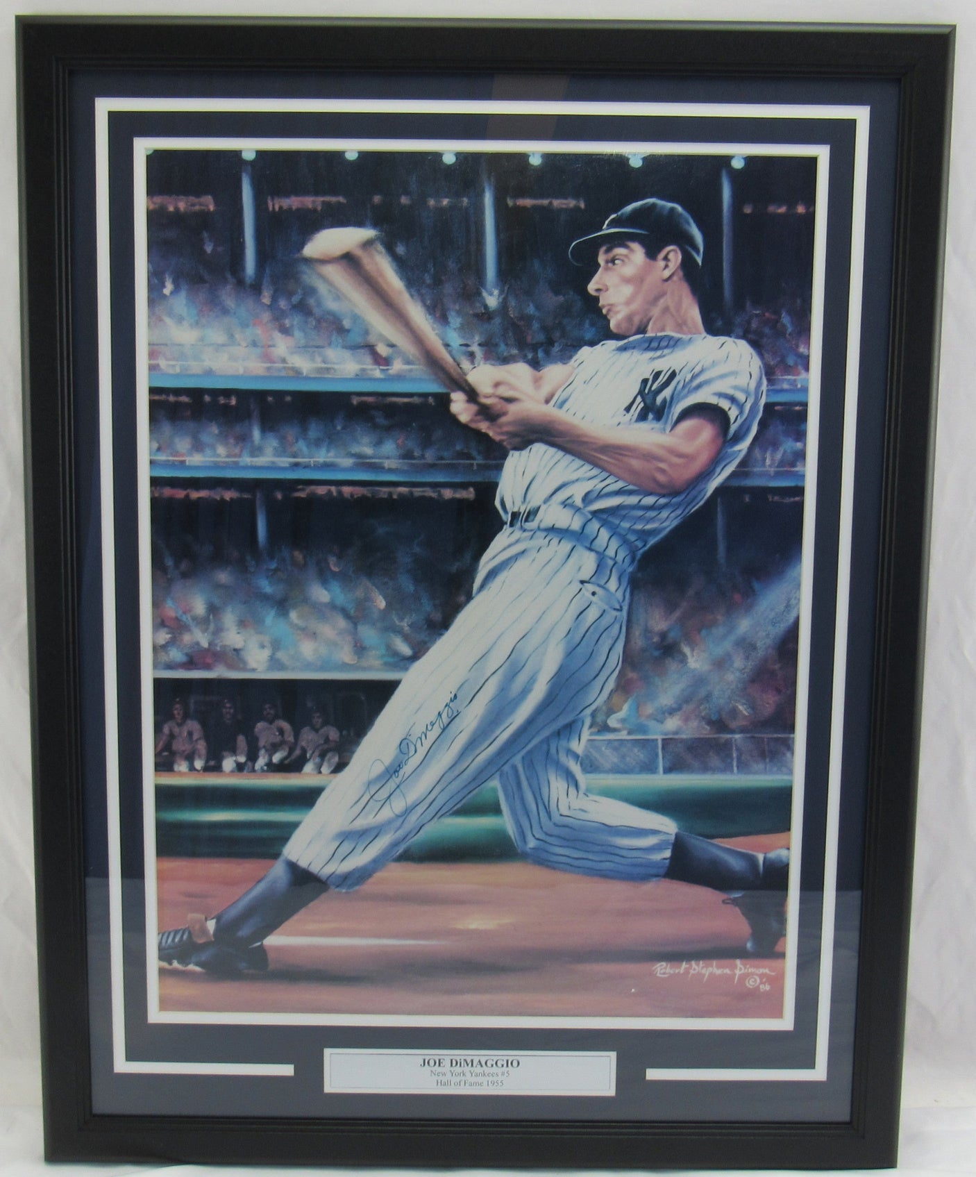 Joe DiMaggio Signed Framed Photo 24x31 - JSA Certified