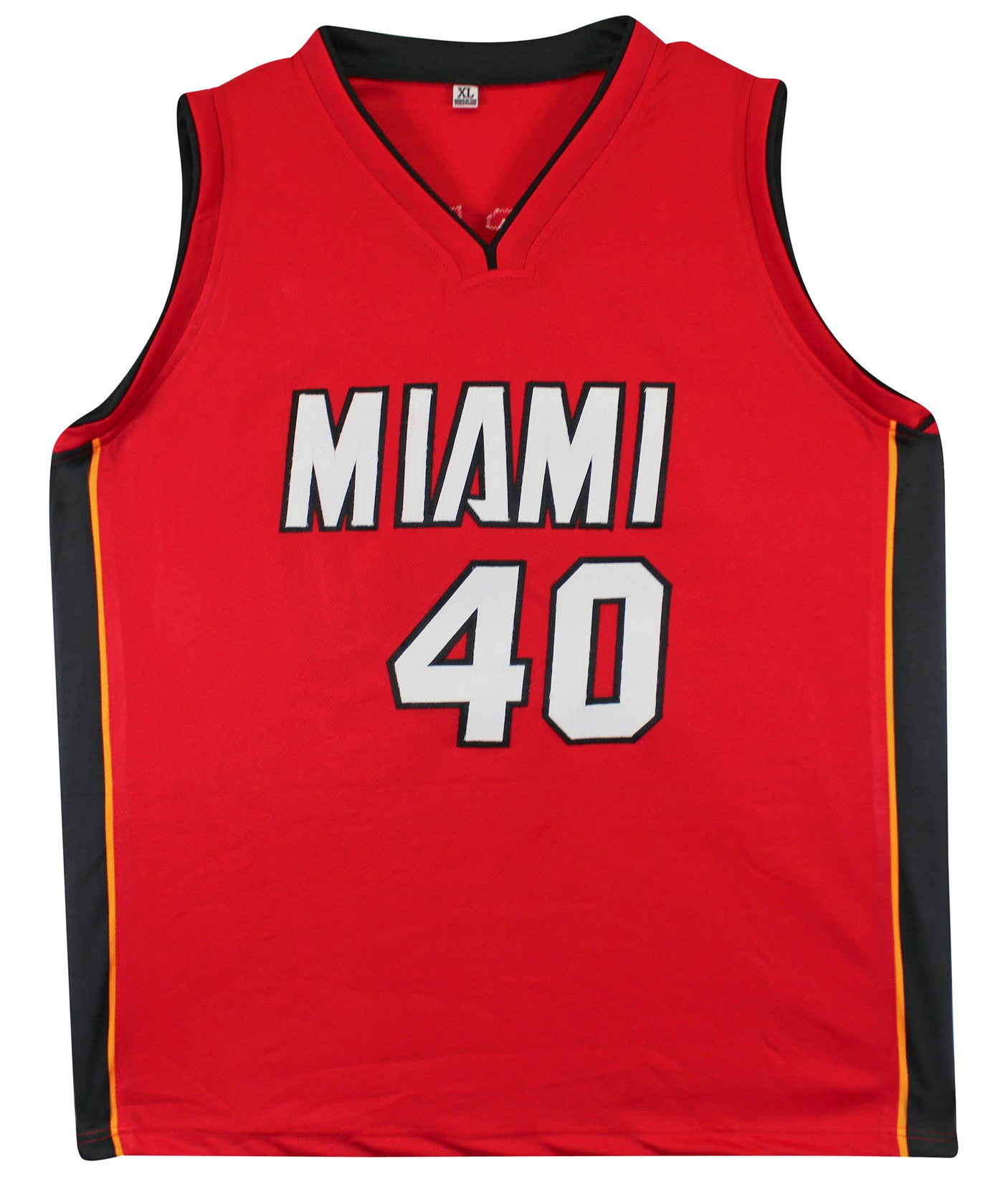 Udonis Haslem Authentic Signed Red Pro Style Jersey Autographed BAS Witnessed