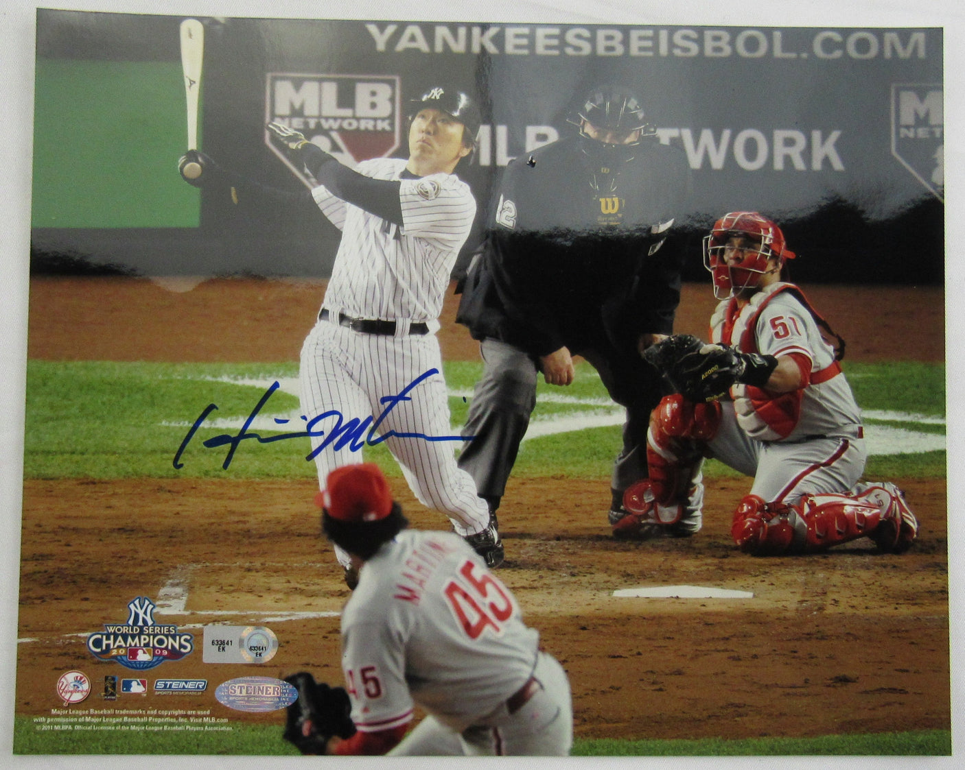 Hideki Matsui Signed Auto 8x10 Photo Steiner MLB Hologram