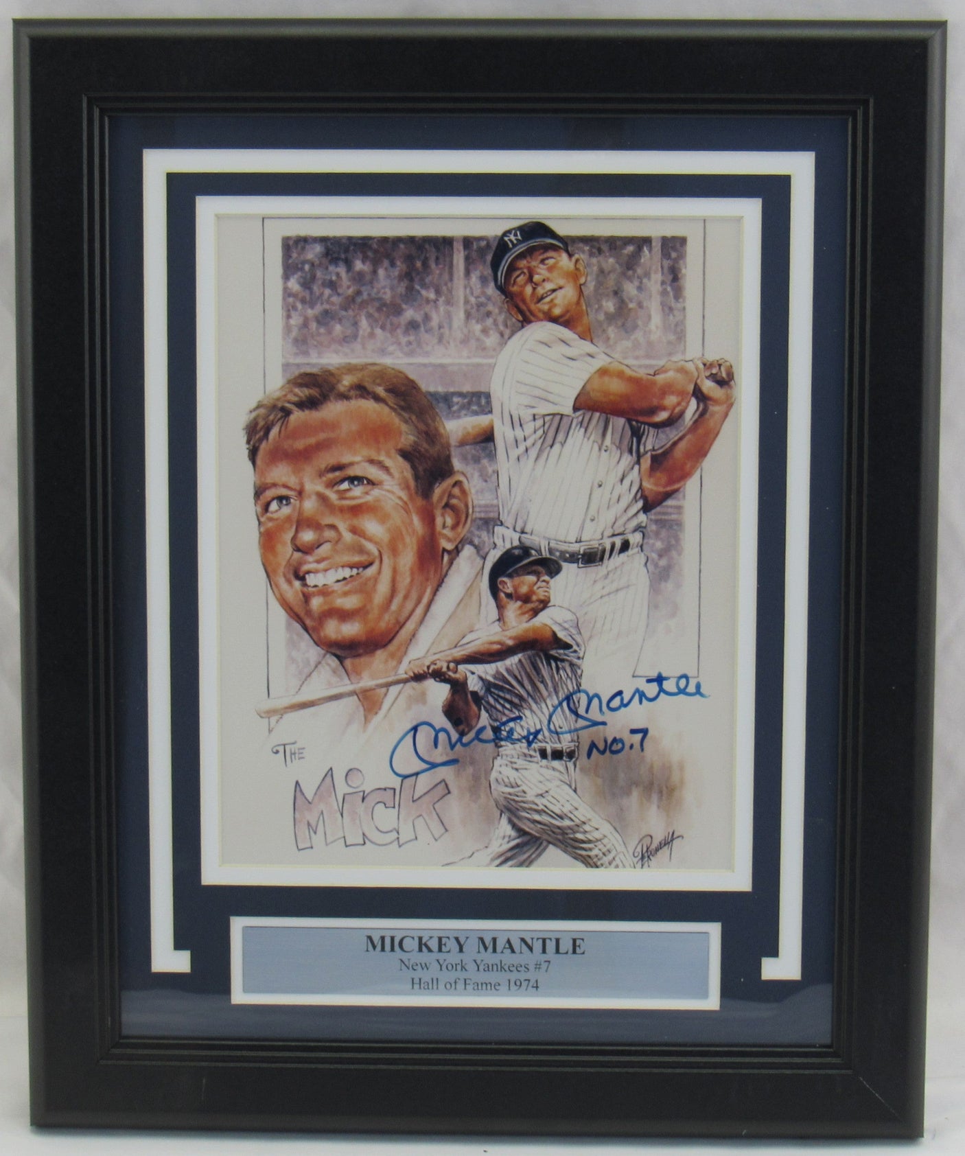 Mickey Mantle Signed Framed 8x10 Photo JSA LOA BB31832