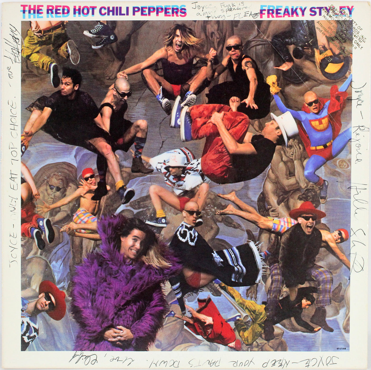 RHCP (4) Kiedis, Flea, Slovak, Martinez Signed Freaky Styley Album Cover BAS