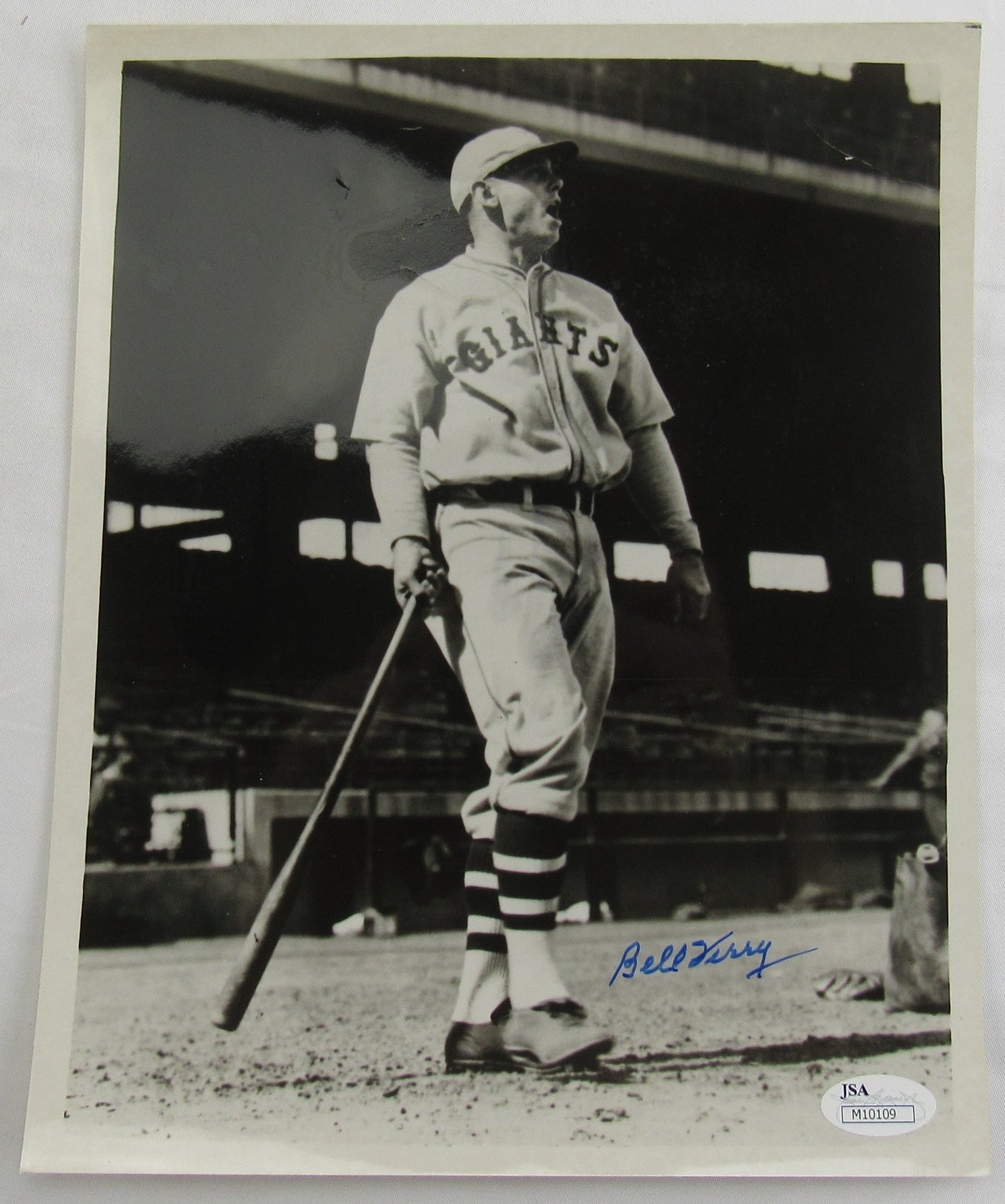 Bill Terry Signed Auto 8x10 Photo JSA M10109